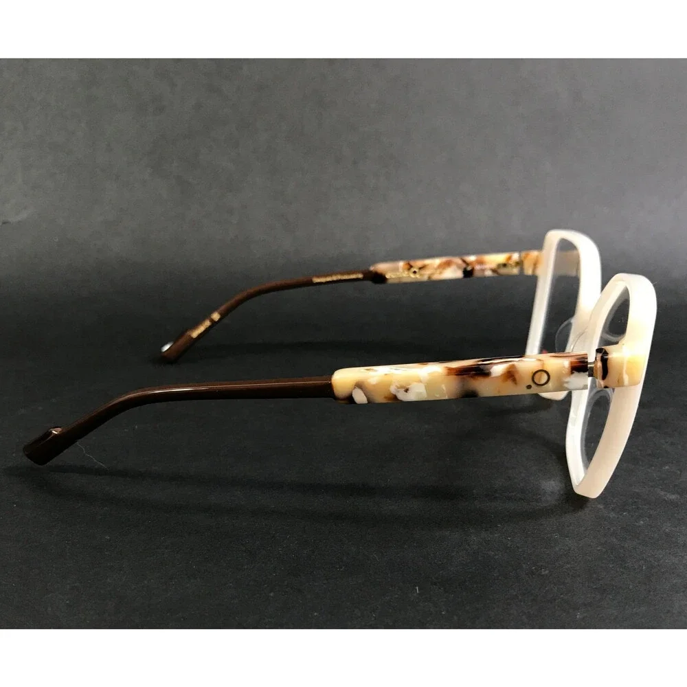 Etnia Barcelona Eyeglasses Frames ASTY WHBR White Brown Butterfly 54-16-138